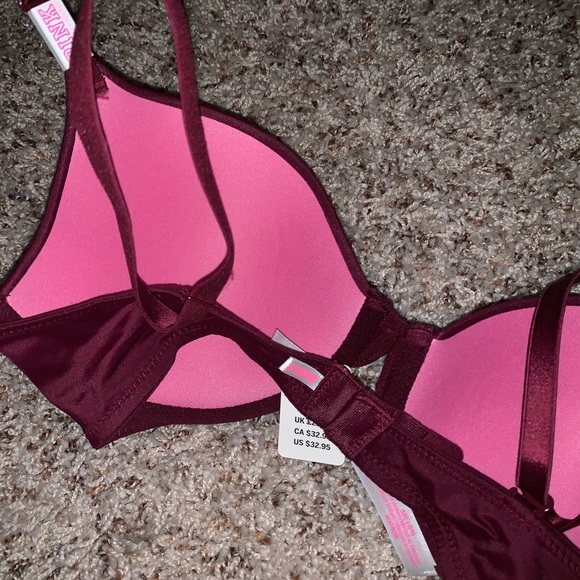32C MAROON VSPINK BRA WITH TAGS 👙 - Picture 2 of 2
